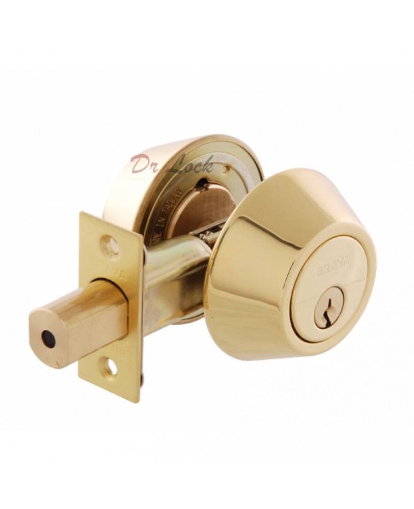 Dr Lock Shop - Deadbolt Deadlock Polished Brass